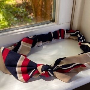 Anthropologie Soft Striped Bow Headband